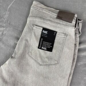 PAIGE Federal New Slim Straight Jeans Mens Grey WB490 GRUMMAN Size 38x34